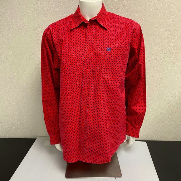 Cinch Men’s geometric button down western shirt